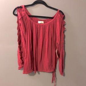 Long sleeve cut out top